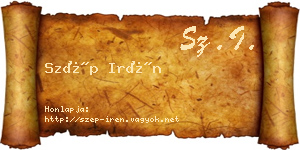 Szép Irén névjegykártya