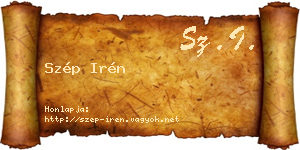 Szép Irén névjegykártya