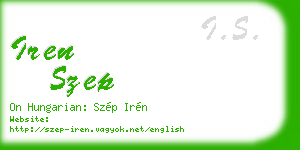 iren szep business card